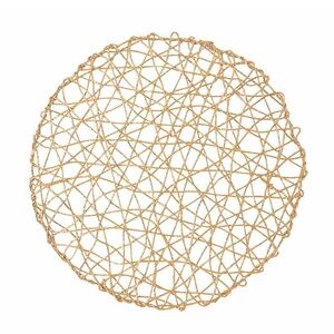 Gold abstract holiday set of 8 chargers, placemats